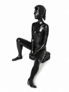 Woman with outstretched leg (black)