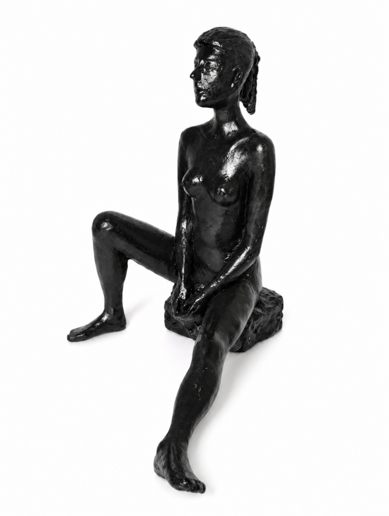 Femme à la jambe étendue (noir)