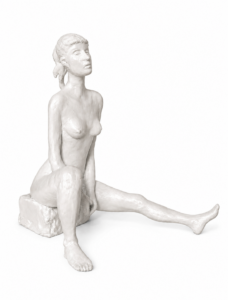 Femme à la jambe étendue (blanc)